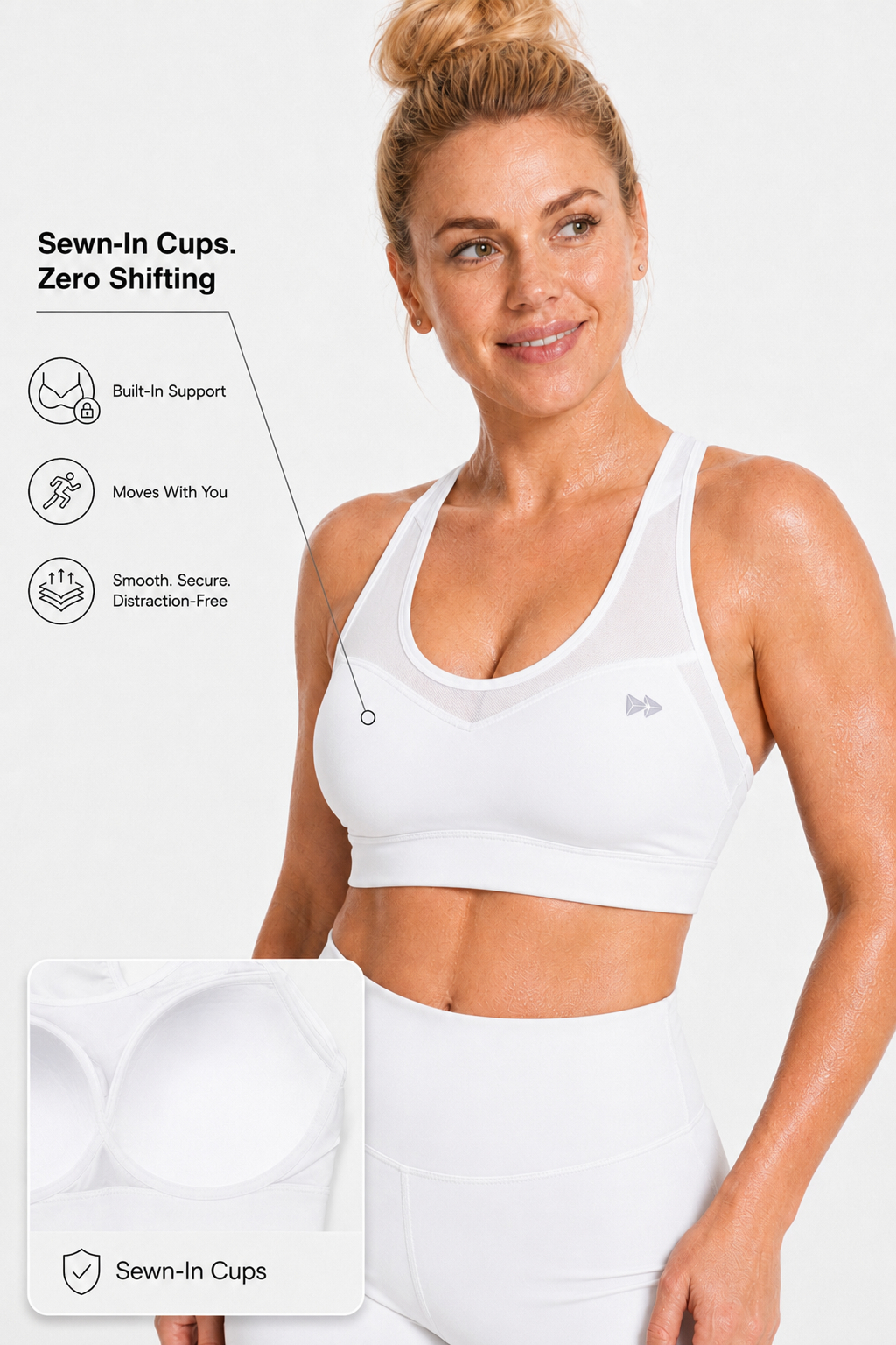 Shift™ Racerback Breathable Full-Coverage Running Bra | Women's High Support Sports Bra