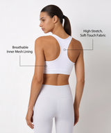 Shift™ Front Zip Sewn-in Pads Racerback Running Bra | Women's High Support Sports Bra