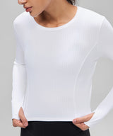 Anywhere™ Lightweight Drawstring Long sleeves Yoga Tee| Women's Sports T-shirt