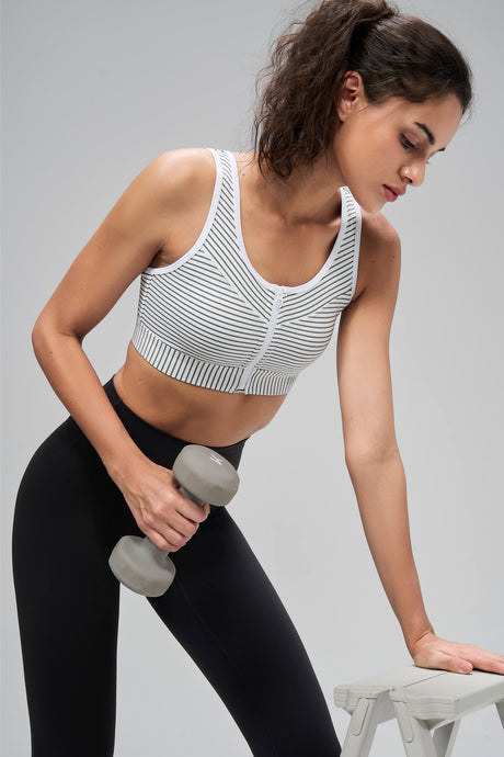 Shift™ Zip Front Print Air Flow Back Full Coverage High Support Sports Bra | Women's High Support Sports Bra