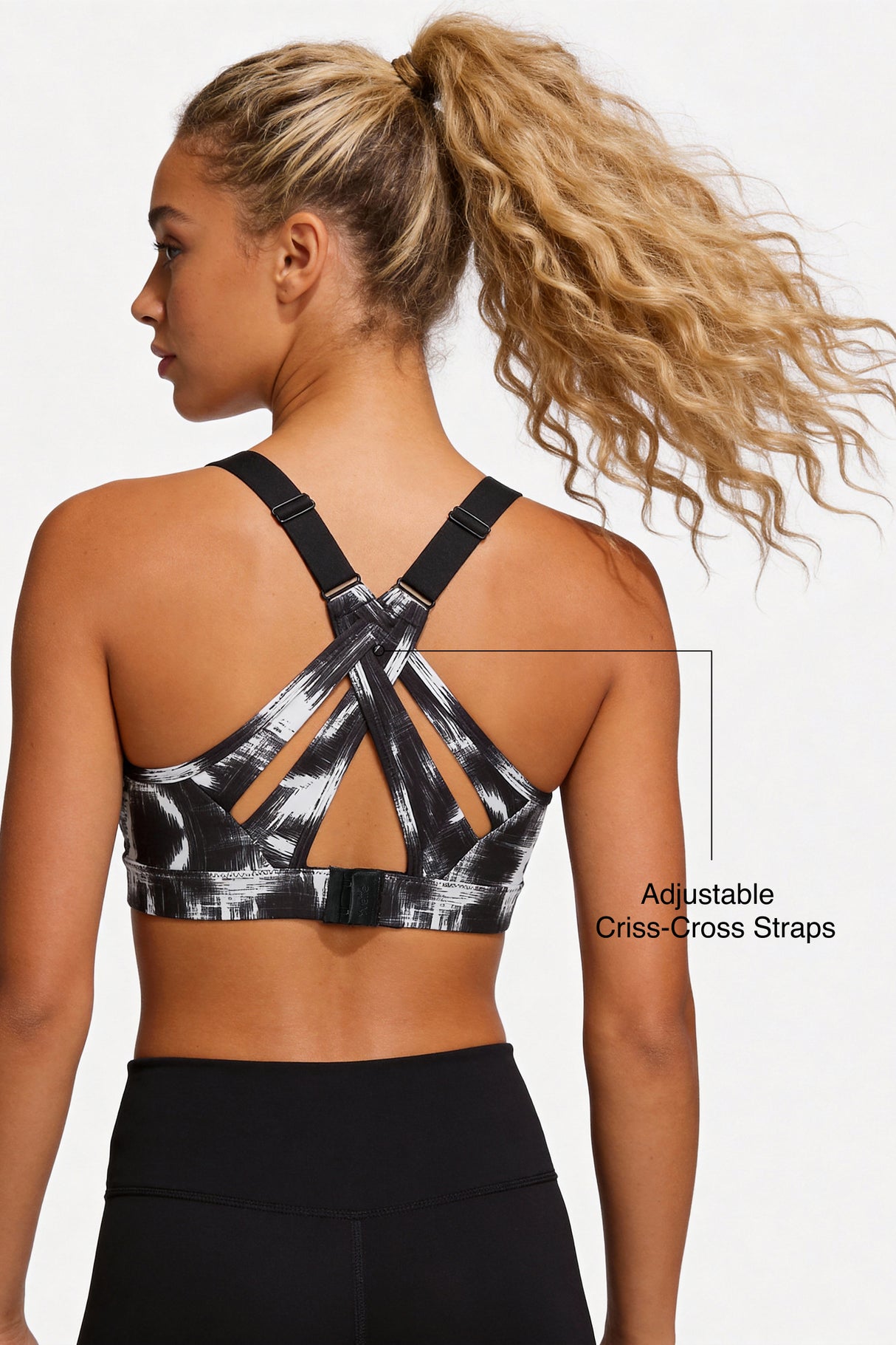Power™ Adjustable Crisscross Padded Running Bra | Women's High Support Sports Bra