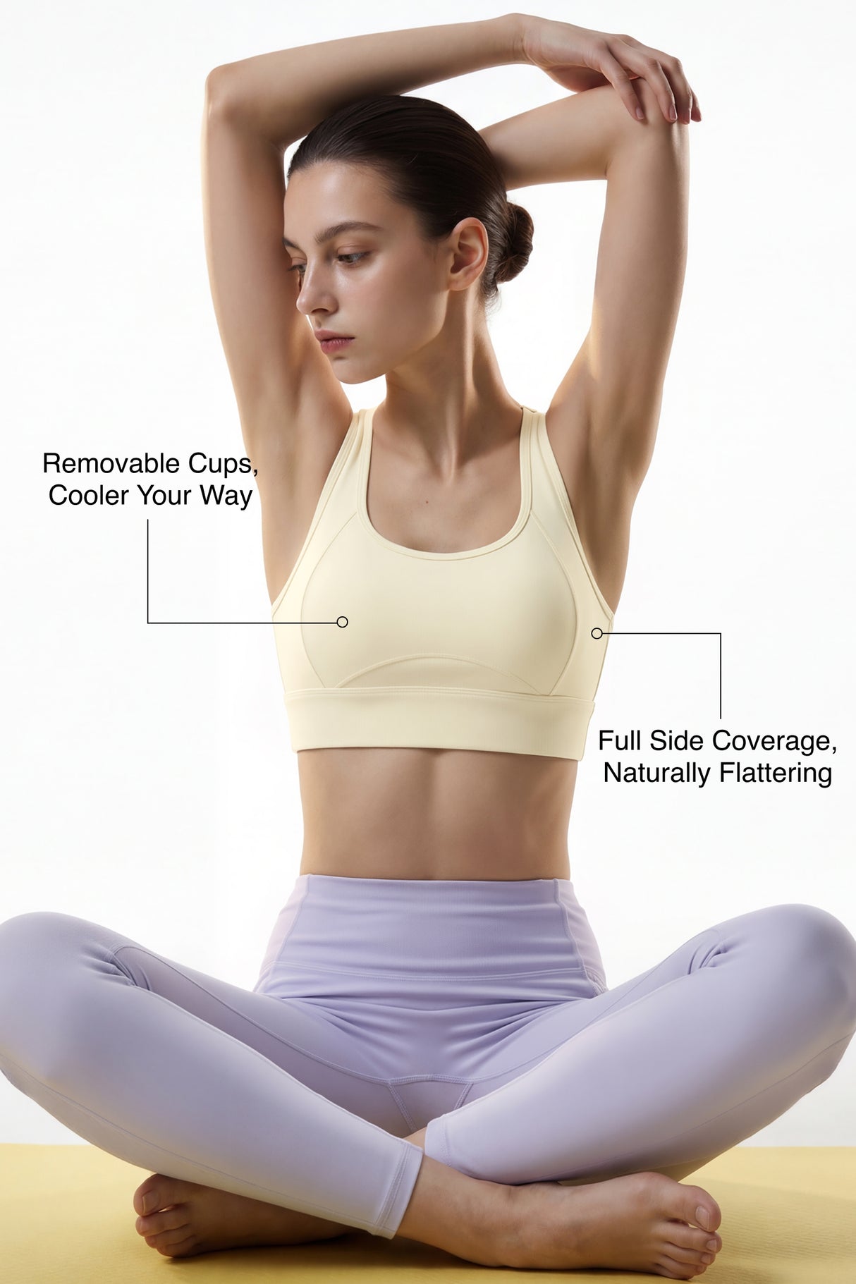 Anywhere™ Removable Double-Strap Racerback Breathable Light Support Sports Bra | Women's Light Support Sports Bra Best For Yoga, HIIT