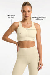 Power Breathable Racerback Stable High Support Sports Bra | High-Impact Support Best For Running, HIIT & Training