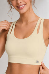 Shift™ Double-Strap With Less Pressure Full Coverage Mesh Back Sports Bra | Women's Light Support Sports Bra Best For Yoga, HIIT