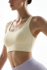 Anywhere™ Removable Double-Strap Racerback Breathable Light Support Sports Bra | Women's Light Support Sports Bra Best For Yoga, HIIT