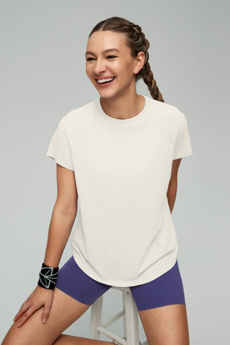 Anywhere™ Back Mesh Solid Color Comfortable T-shirt