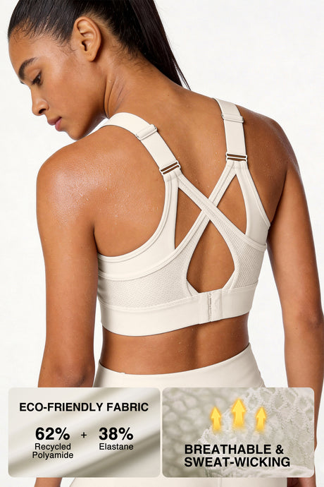 Power™ High Support Adjustable Cross Back Running Bra | Women's High Support Sports Bra