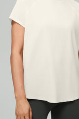 Anywhere™ Back Mesh Solid Color Comfortable T-shirt
