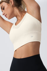 Reggiseno yoga imbottito lungo in rete con scollo a V profondo Echo | Reggiseno sportivo leggero da donna