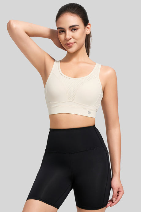 Power™ Butterfly Back Mesh Breathable Running Bra| Women's High Support Sports Bra