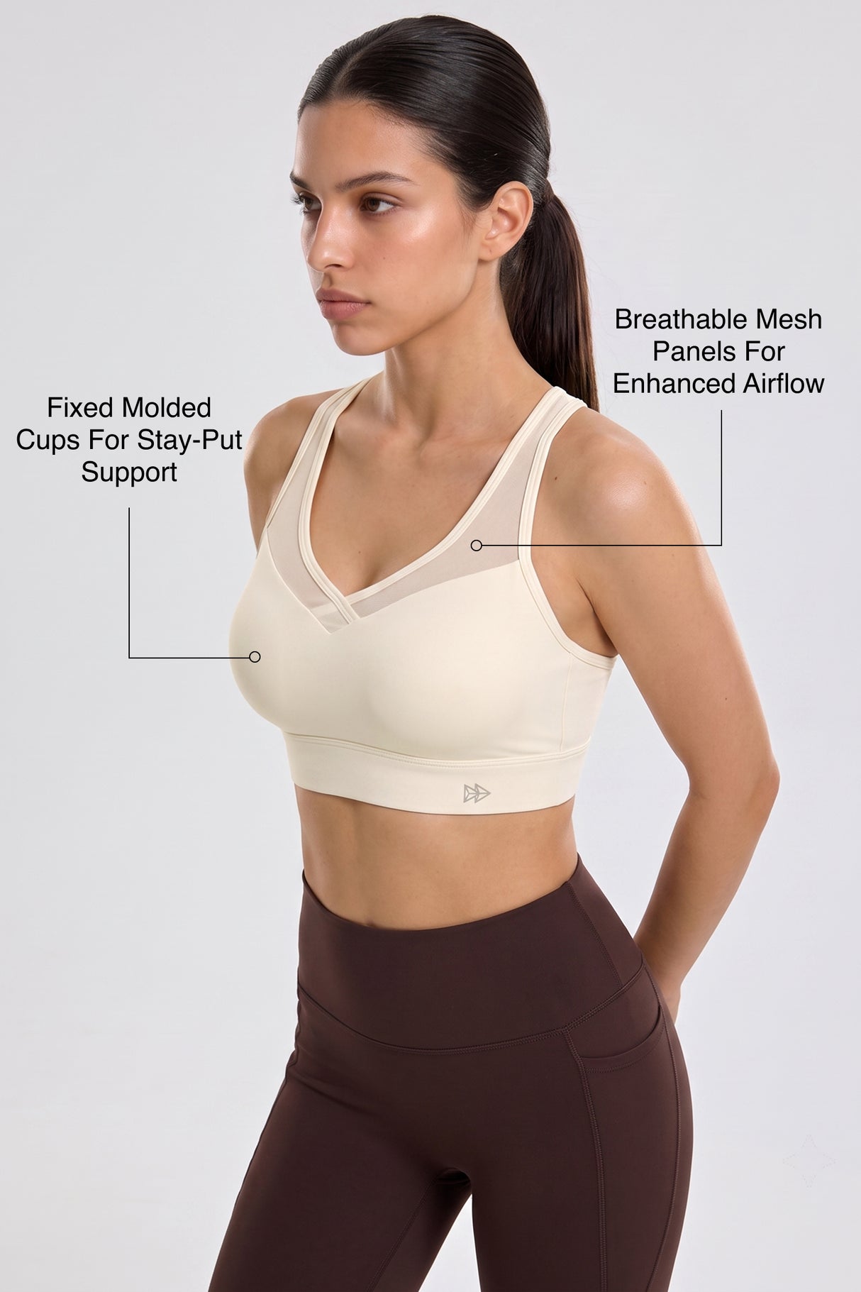 Shift™ Adjustable Straps Breathable Mesh High Support Sports Bra | High Support Bra With Adjustable Bounce-Control Support for Running, HIIT & Training