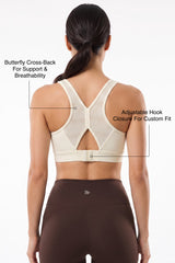 Power™ Breathable Panel With Adjustable Support Sports Bra | High Support for Running, HIIT & Training