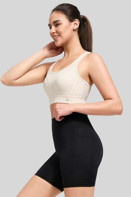 Power™ Butterfly Back Mesh Breathable Running Bra| Women's High Support Sports Bra