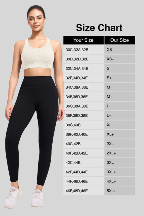 Power™ Butterfly Back Mesh Breathable Running Bra| Women's High Support Sports Bra