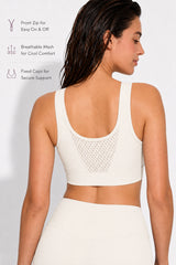 Reggiseno sportivo Power Grid Mesh con cerniera frontale | Reggiseno sportivo ad alto sostegno da donna