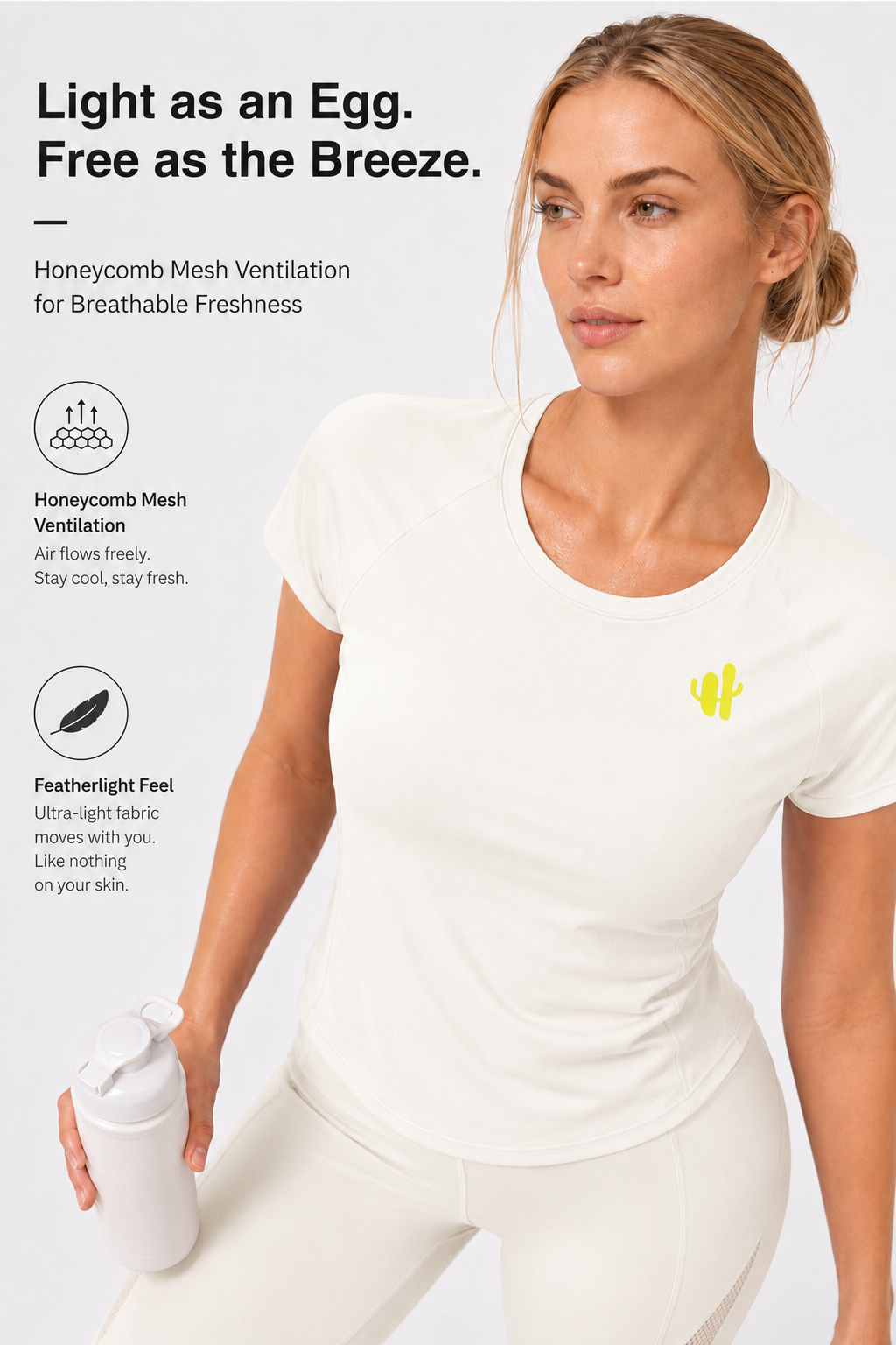 Ultralätt Cool Touch Slim Fit T-shirt | Kortärmad T-shirt för kvinnor