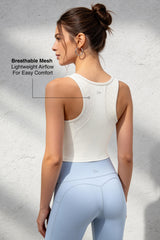 Anywhere™ Built-In Cups Racerback Mesh Tank | Women's Sports Tank For Yoga & Daily