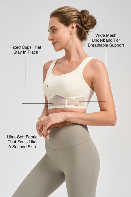 Anywhere™ Breathable Light-Support Yoga Bra with Sewn-In Pads | Women's Light Support Sports Bra
