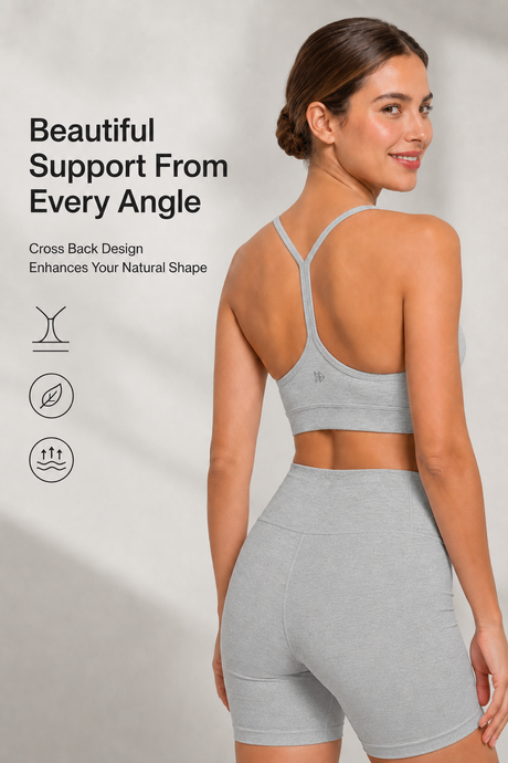 Anywhere™ Scoop Neckline Strappy Padded Yoga Bra | Women's Light Support Sports Bra
