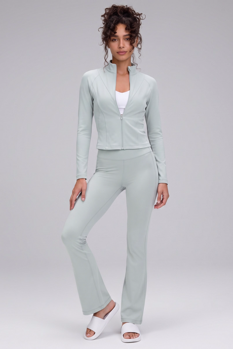 Anywhere™ Cropped Mock Neck Zip-Up Jacket | Women's Light Support Jackets