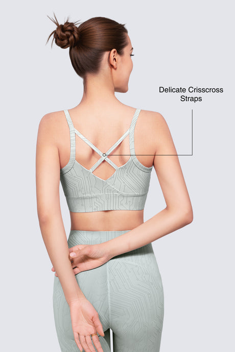 Anywhere™ V-neck Cross Thin Strap Yoga Bra| Women's Light Support Sports Bra