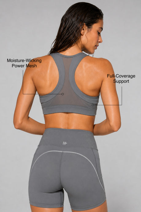 Enfold™ Zip Front Breathable Racerback High Impact Running Bra | Women's High Support Sports Bra