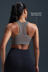 Enfold™ Zip Front Breathable Racerback High Impact Running Bra | Women's High Support Sports Bra