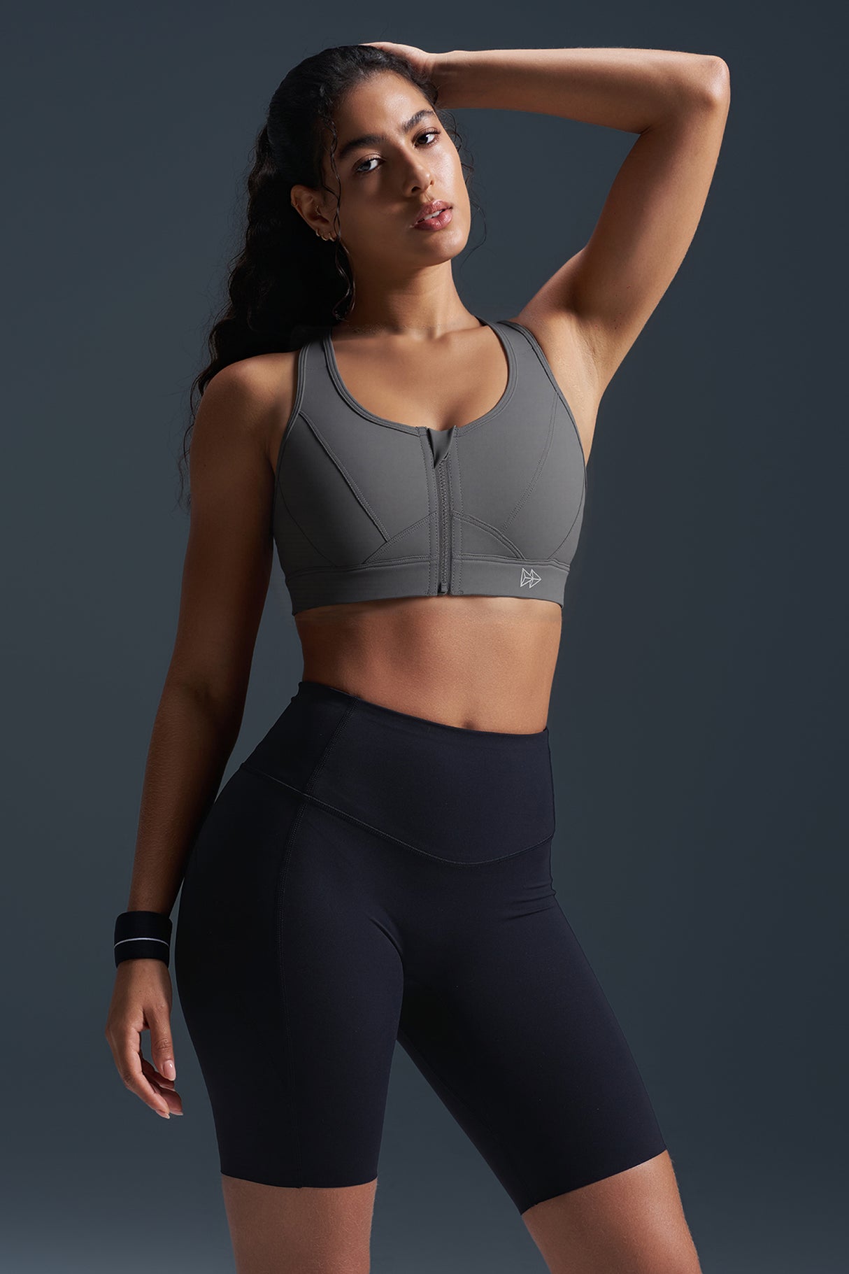 Enfold™ Zip Front Breathable Racerback High Impact Running Bra | Women's High Support Sports Bra