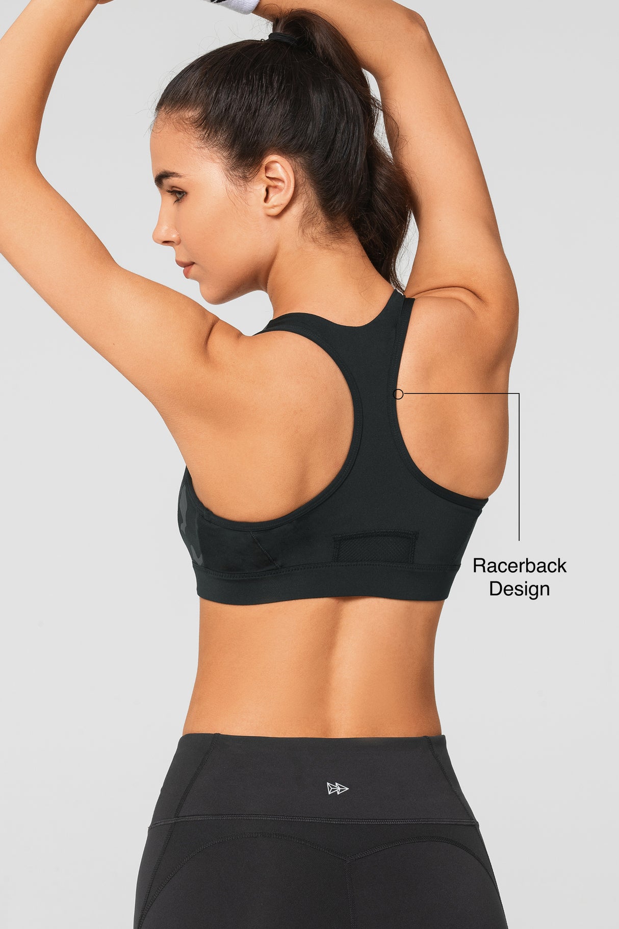 Reggiseno da corsa imbottito con cerniera frontale Enfold | Reggiseno sportivo ad alto sostegno da donna