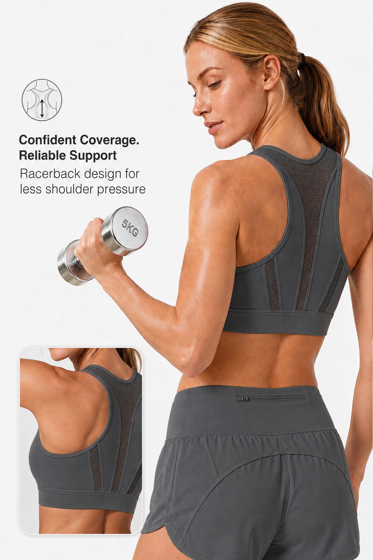 Enfold™ Zip-Front Breathable Racerback High-Support Bra for Larger Busts | Women's High Support Sports Bra