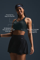 Enfold™ Zip-Front Mesh Racerback High-Support Bra for Larger Busts | Women's High Support Sports Bra