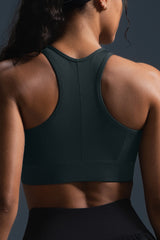 Enfold™ Zip-Front Mesh Racerback High-Support Bra for Larger Busts | Women's High Support Sports Bra