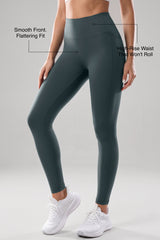 Power High Rise Supportive No Front Seam Pockets Curve Sports Leggings 27 Inch | Women's High Support Leggings