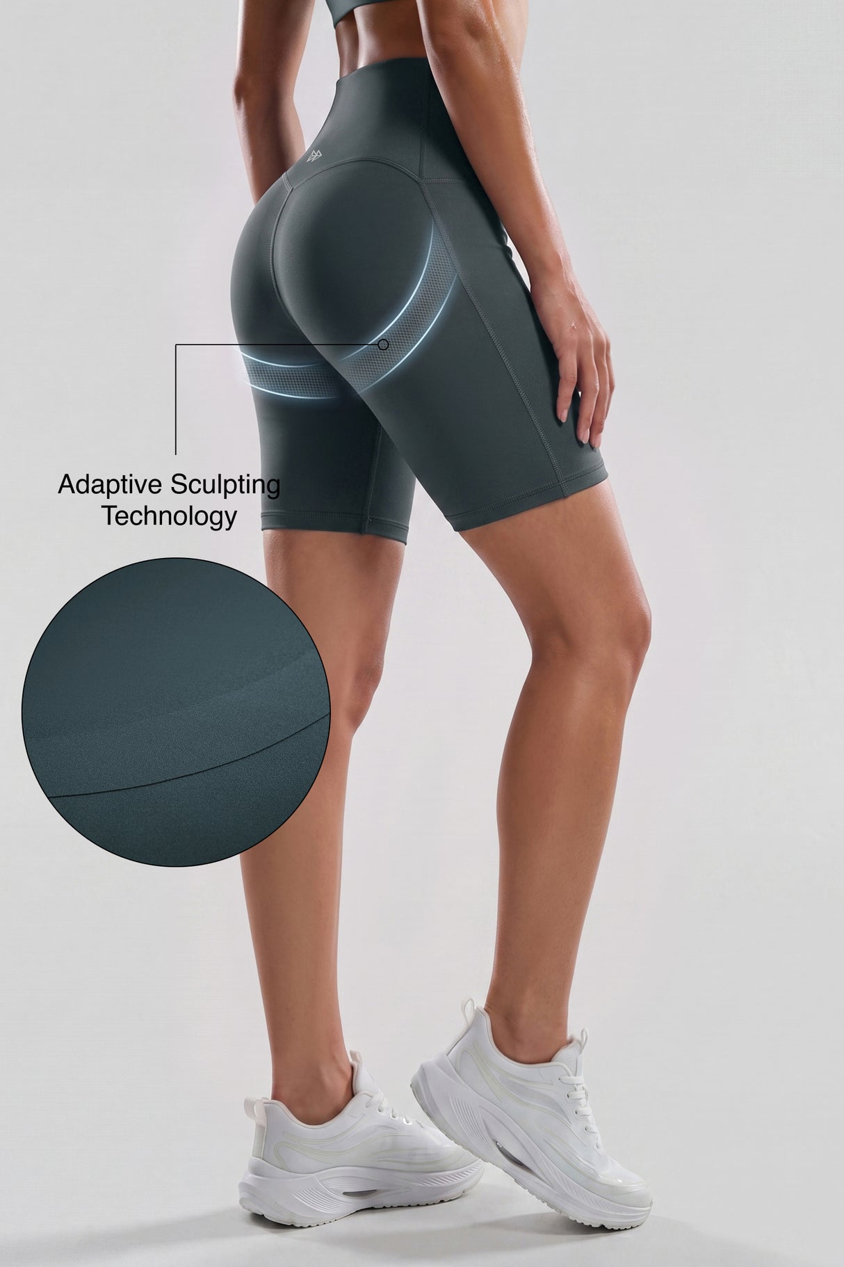 Shift™ High Rise Supportive No Front Seam Sports Shorts 6 Inches| Women's High Support Running Shorts