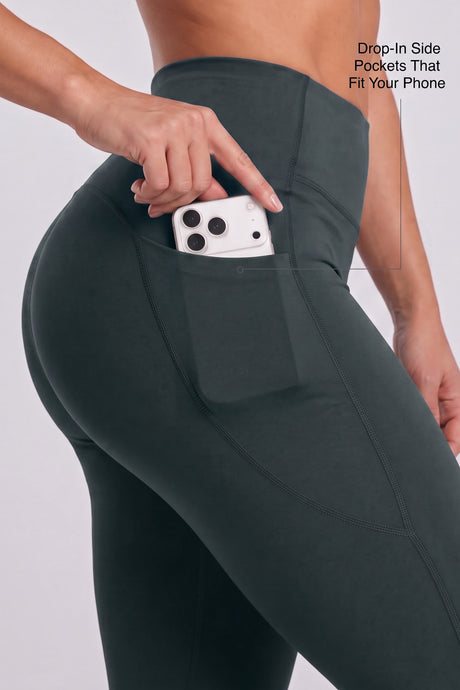 Power™ No Front Seam Legging With Side Pockets 27" | Women's High Support Leggings