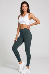 Power High Rise Supportive No Front Seam Pockets Curve Sports Leggings 27 Inch | Women's High Support Leggings