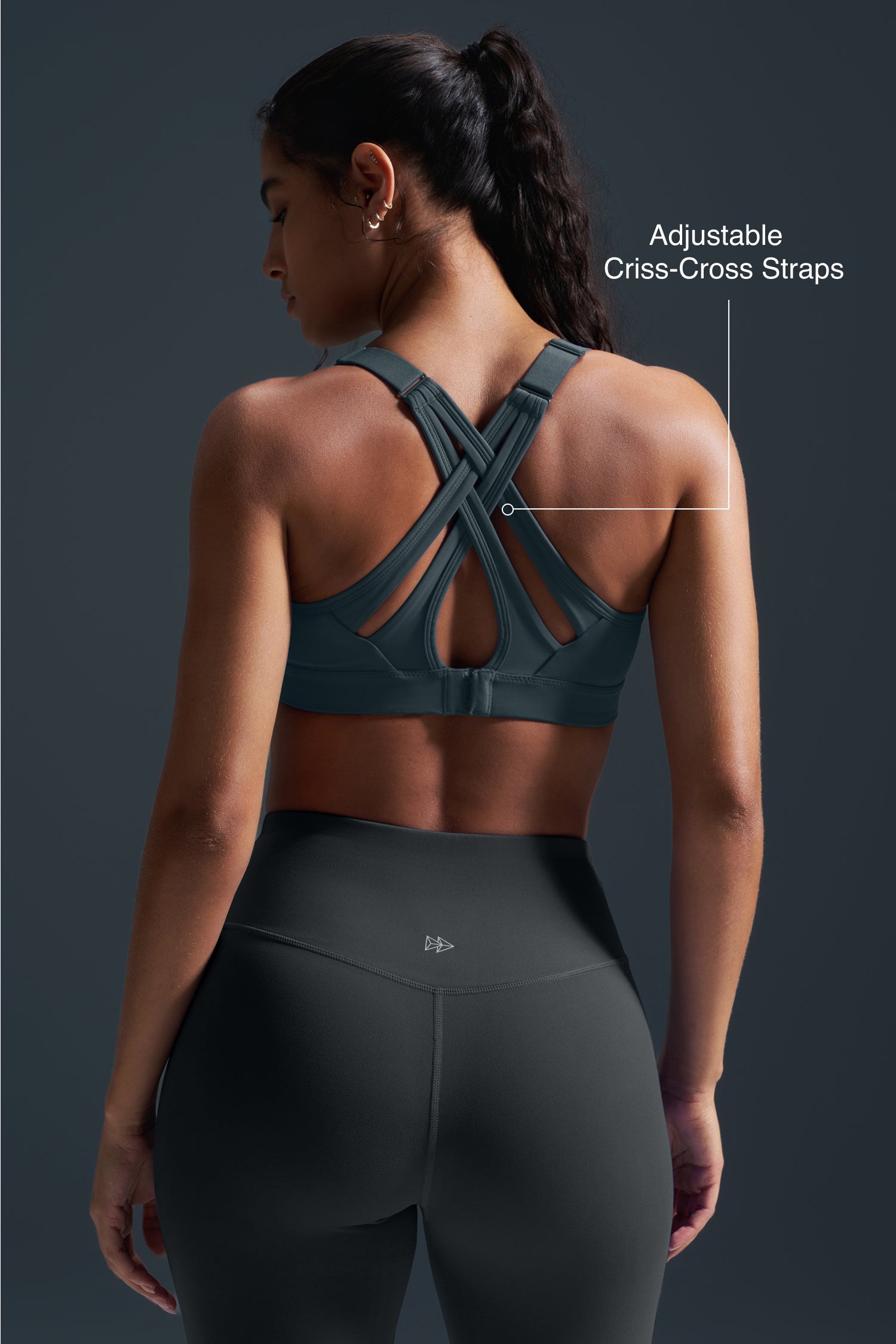 Power™ Adjustable Crisscross Padded Running Bra | Women's High Support Sports Bra