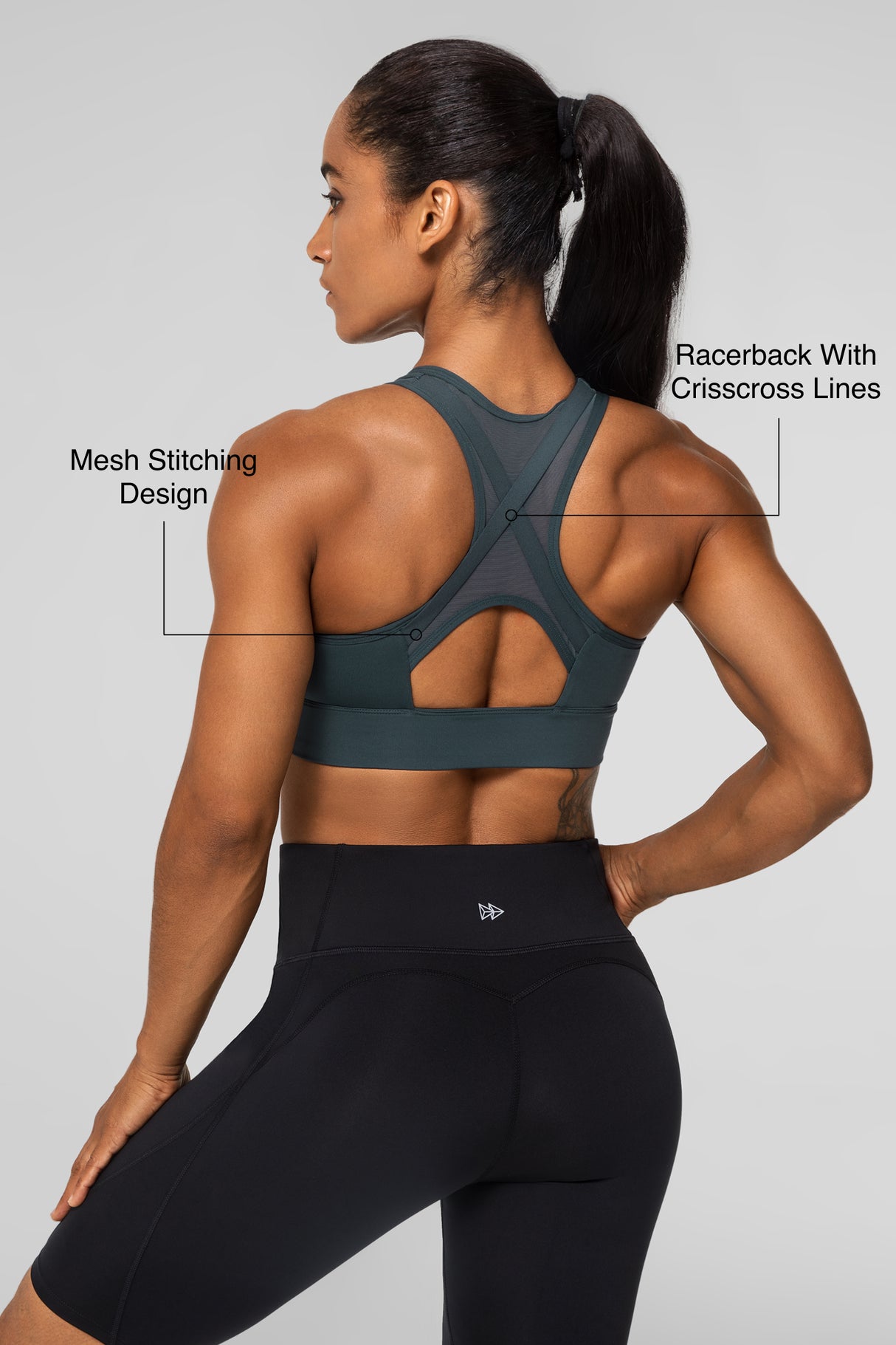 Reggiseno da corsa Power Cross Racerback | Reggiseno sportivo ad alto sostegno da donna