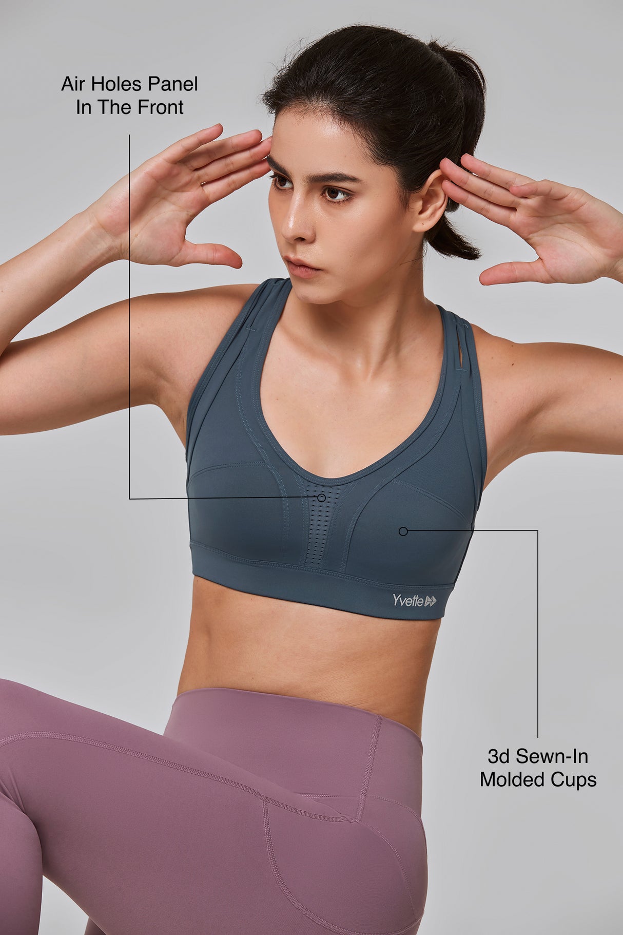 Power™ Cross Back Padded Running Bra | Women's High Support Sports Bra