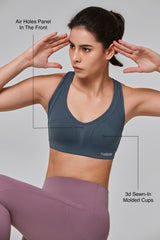 Power™ Cross Back Padded Running Bra | Women's High Support Sports Bra