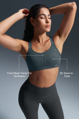 Power™ Adjustable Crisscross Padded Running Bra | Women's High Support Sports Bra