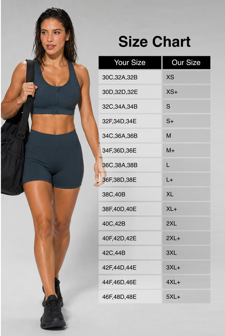 Enfold™ Zip Front Breathable Racerback High Impact Running Bra | Women's High Support Sports Bra