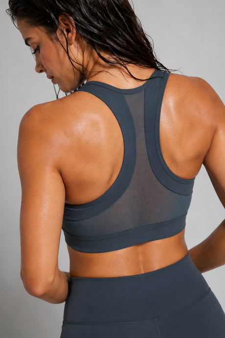 Enfold™ Zip Front Breathable Racerback High Impact Running Bra | Women's High Support Sports Bra