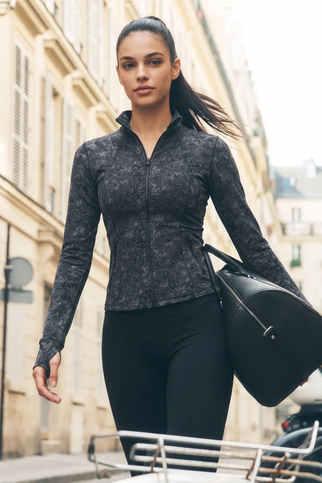 Anywhere™ Slim-Fit Printed Track Jacket with Zip Pockets | Women's Sports Jacket