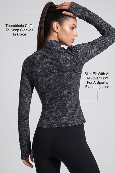 Anywhere™ Slim-Fit Printed Track Jacket with Zip Pockets | Women's Sports Jacket - image 2