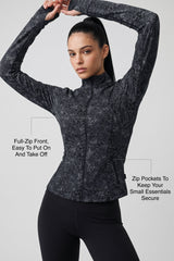 Anywhere™ Slim-Fit Printed Track Jacket with Zip Pockets | Women's Sports Jacket