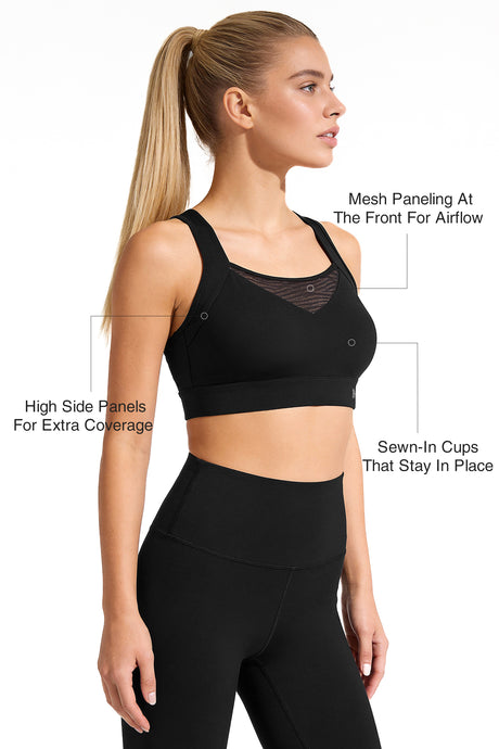 Power™ Racerback Breathable Full Coverage High Impact Bra | Women's High Support Sports Bra