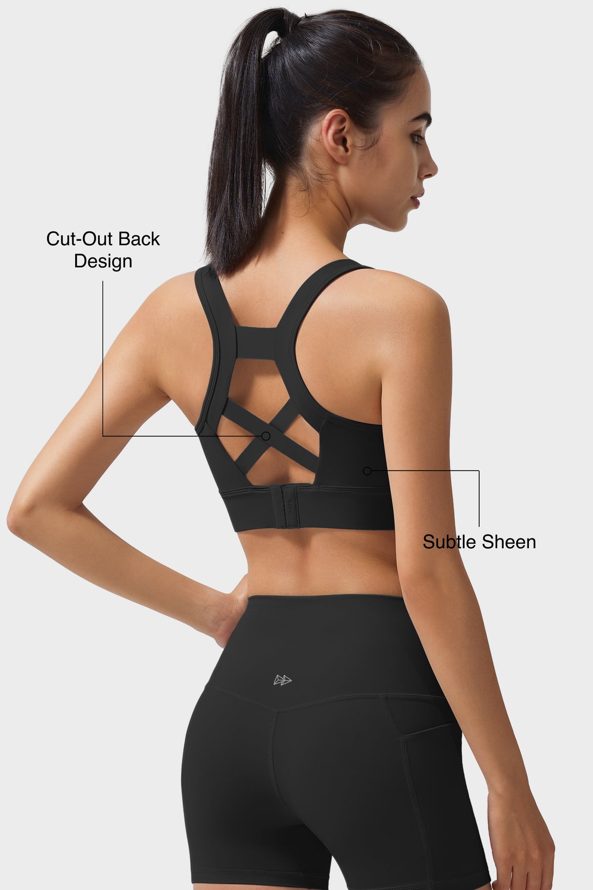 Echo Natural Shine Sportlicher Lauf-BH mit offenem Rücken | Sport-BH mit starkem Halt für Damen