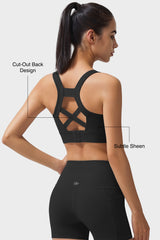 Echo Natural Shine Sportlicher Lauf-BH mit offenem Rücken | Sport-BH mit starkem Halt für Damen