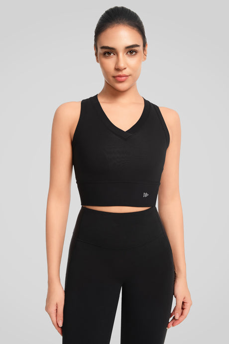 Camiseta de yoga de corte suave con cuello en V para cualquier ocasión | Camiseta deportiva para mujer